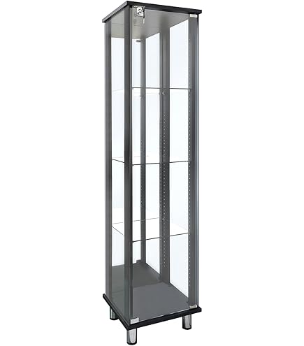 Amazon.co.jp: 塩川光明堂 ガラスケース ブラウン 60.5×26.5×40cm